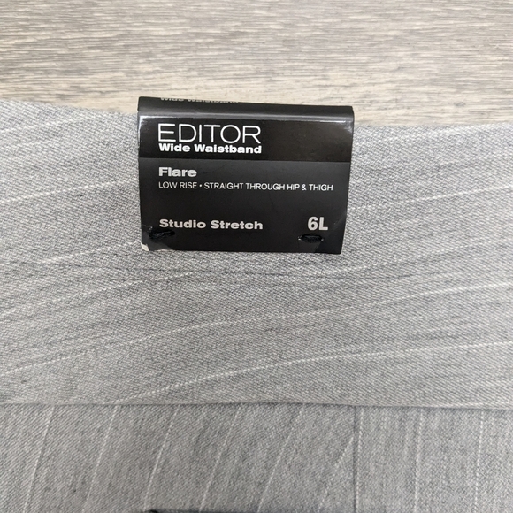 Women's Express Editor Pants NWT -Grey/White Striped - Women's 6L Dress Pants - Picture 7 of 8